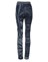Dolce & Gabbana Blue Graphic Print Cotton Skinny Denim Jeans