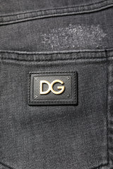 Dolce & Gabbana Dark Gray AUDREY Cotton Skinny Denim Jeans
