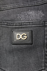Dolce & Gabbana Dark Gray AUDREY Cotton Skinny Denim Jeans