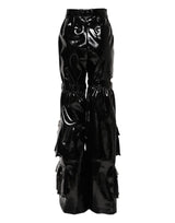 Dolce & Gabbana Black High Waist Cargo Bootcut Pants