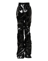 Dolce & Gabbana Black High Waist Cargo Bootcut Pants