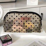 New Ins Heart Velvet Makeup Bag for Girls (Large Capacity)