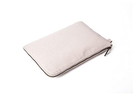 YONBEN Zipper Pouch Storage Bag Simple and Stylish Womens Cosmetic and Travel Bag Cotton Canvas