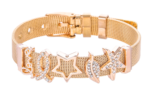 "Stainless Steel Mesh Bracelet - Fashion Travel Accessory"