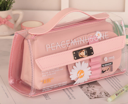 Small Daisy Transparent Pencil Case for Stationery