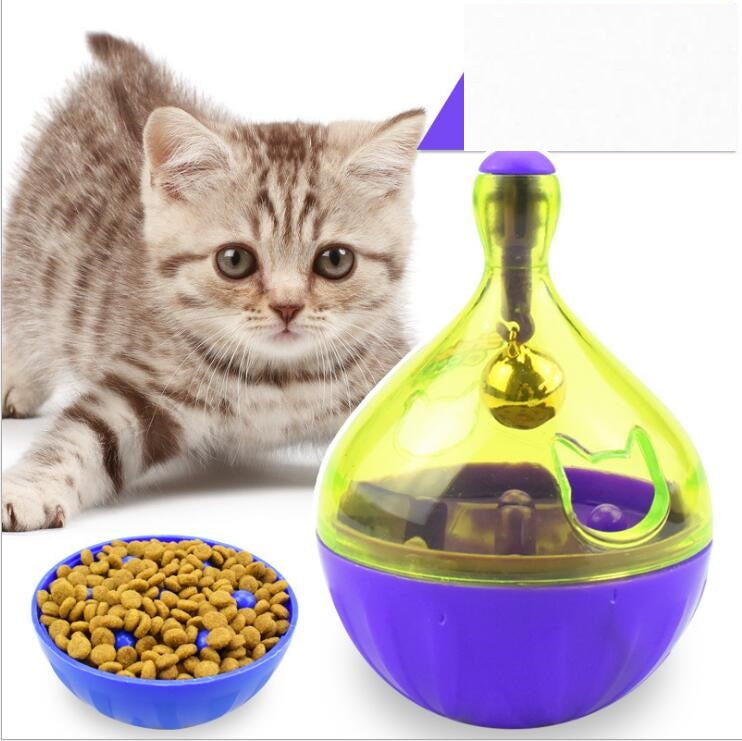 Wobbling Pet Toy and Automatic Food Dispenser Ball