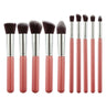 10-Piece Black Silver & Black Gold Makeup Brush Set
