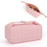 Travel Makeup Bag for Purse Cosmetic Bag Cute Waterproof Make Up Organizer Tool Pouch Wide-open Pouch Small Cosmetic Case for Women and Girls Pink