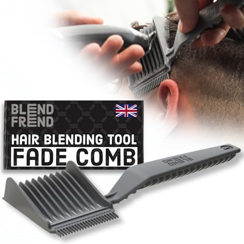 BLEND FREND Left Handed Original Grade 1(3mm) Fade Comb Hair Blending Tool Blend Hair at Home like a Barbershop Blending Comb Compatible with all Hair Clippers Men Barber Accessories