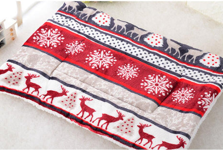 Thick Coral Fleece Pet Blanket and Dog Bed Mat