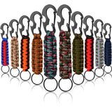 10 Pcs Paracord Keychain Survival Military Lanyard Keychain Tactical Rope Bottle Opener Keychain Survival Cord Keychain Mens Novelty Keychains Survival Tools for Outdoor Camping Hiking