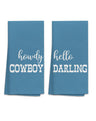 OHSUL Western Bathroom Decor Western Kitchen Hand Towels Western Bathroom Accessories Western Towels for Bathroom Western Kitchen Decor Kitchen Towels Set of 2(Blue)