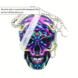 Neon Skull Acrylic Pendant for Car and Bag Accessories