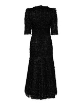 Dolce & Gabbana Metallic Black Polyester A-line Midi Dress