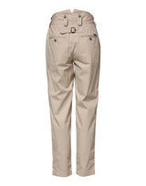 Dolce & Gabbana Beige Cotton High Waisted Pants