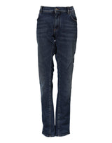 Dolce & Gabbana Blue Cotton Mid Waisted Straight Denim Jeans