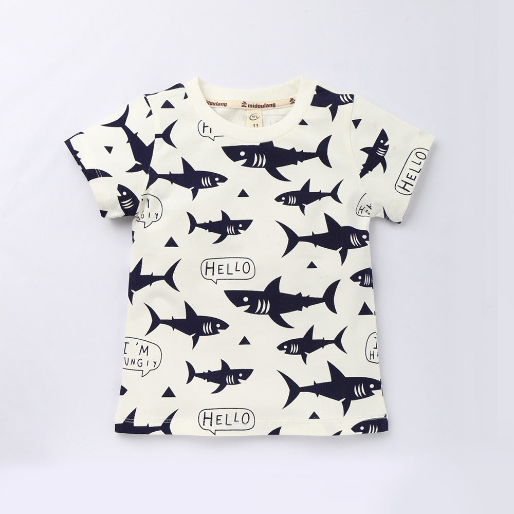 Children's Cartoon Pure Cotton Short Sleeve T-Shirt
