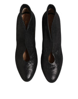 Gianvito Rossi Metallic Black Pump Stiletto Heels Shoes