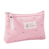 Japan Style Floral Canvas Cosmetic Bag for Women