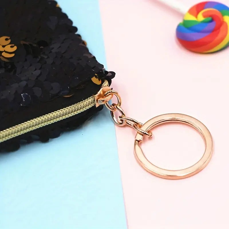 Two-Tone Mermaid Sequin Makeup Organizer Pouch