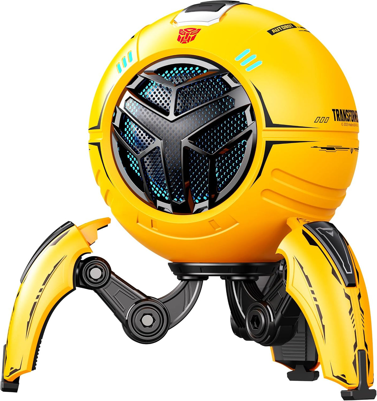 Transformers Portable BT Speaker, Hi-Fi 57mm Driver,  RGB Speaker with Detachable Foldable Tri-Pedal Stand, TF-Y17 PRO Yellow