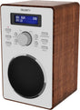 Majority BARTON Walnut FM/DAB Radio with Dual Alarm & LED Display