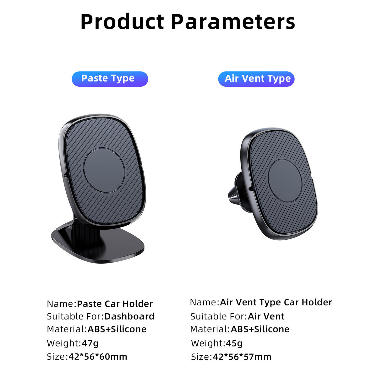 Magnetic Car Phone Holder for Dashboard and Air Vent