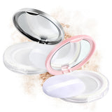 2Pcs Loose Powder Container with Puff 0.17 oz Refillable Empty Powder Compact with Mirror Portable Empty Makeup Powder Container Loose Powder Compact Case
