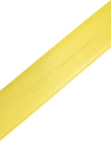 Dolce & Gabbana Yellow Green Classic Metal Logo Buckle Belt
