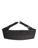 Dolce & Gabbana Black Men 100% Silk Belt Wide Waist Cummerbund