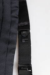 Dolce & Gabbana Dark Blue 100% Silk Belt Waist Cummerbund
