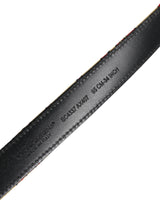 Dolce & Gabbana Gold Floral Jacquard Silver Metal Buckle Belt