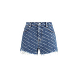 Alexander Wang Blue Cotton Bermuda Shorts