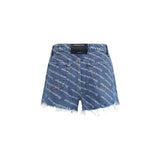 Alexander Wang Blue Cotton Bermuda Shorts