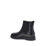 Tod's Black Calf Leather Bos Taurus Chelsea Boots