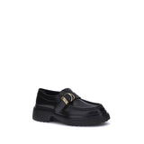 Tod's Black Rubber Platform Loafers