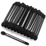 JOCEMY 50 PCS Professional Disposable Dual Side Sponge Eyeshadow Brush Double Head Eye shadow Brushes Makeup Applicator Cosmetic Tools(Length: 9.5 cm Flat Handle Black)