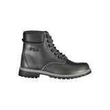 Fila Black Polyester Lace-Up Boots