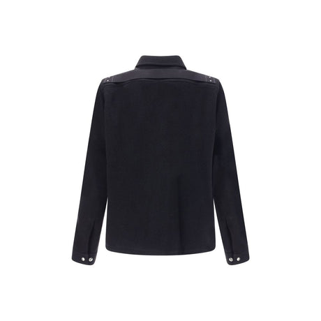 Rick Owens Black Fleece Wool Coat