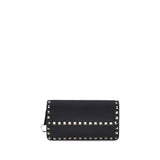 Valentino Garavani Black Calf Leather Bos Taurus Clutch Bag