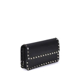Valentino Garavani Black Calf Leather Bos Taurus Clutch Bag