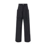 Rick Owens Black Wool Cargo Pants