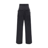 Rick Owens Black Wool Cargo Pants
