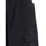 Rick Owens Black Wool Cargo Pants