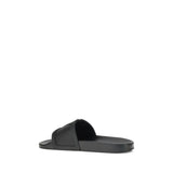 Valentino Garavani Black Rubber Flat Sandals