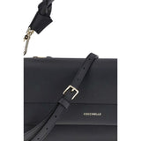 Coccinelle Black Calf Leather Bos Taurus Shoulder Bag