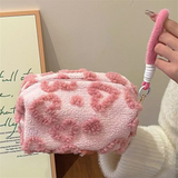 Jacquard Plush Large Capacity Cosmetic Bag