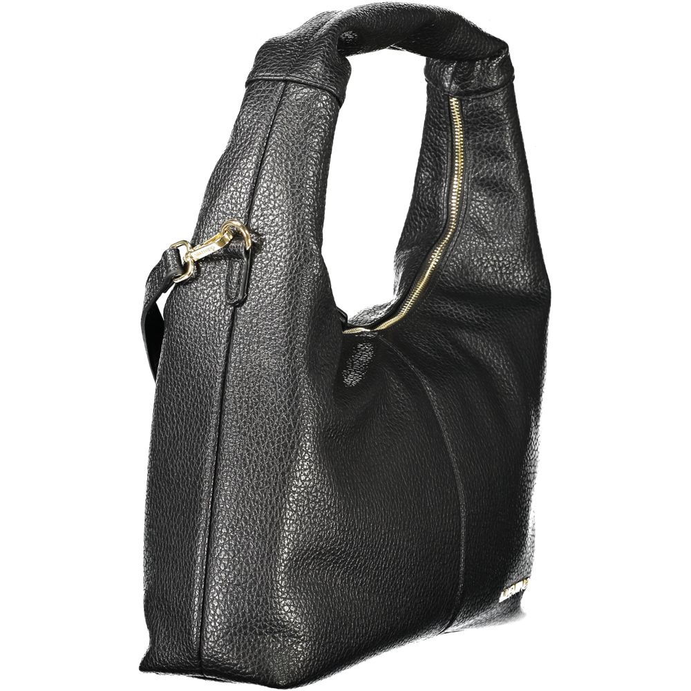 Mario Valentino Black Polyurethane Women Shoulder Bag