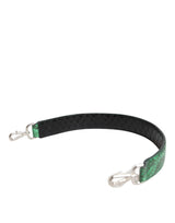 Dolce & Gabbana Black Green Exotic Leather Bag Shoulder Strap