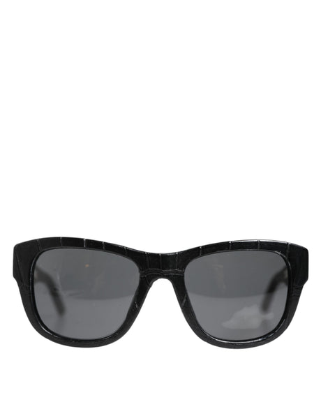 Dolce & Gabbana Black Leather Frame DG4177 Tinted Lens Sunglasses